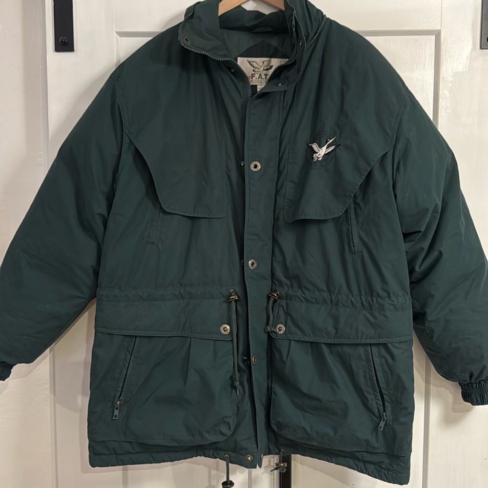 VTG TRIPLE FAT GOOSE Jacket Parka Men’s‎ Green Warm Down Filled L - No Hood